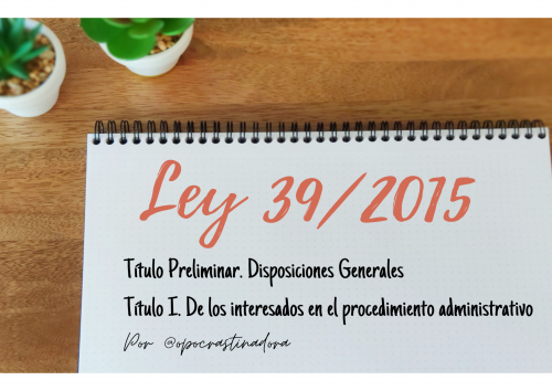 Ley 39/2015 Título Preliminar y Título I en esquemas.