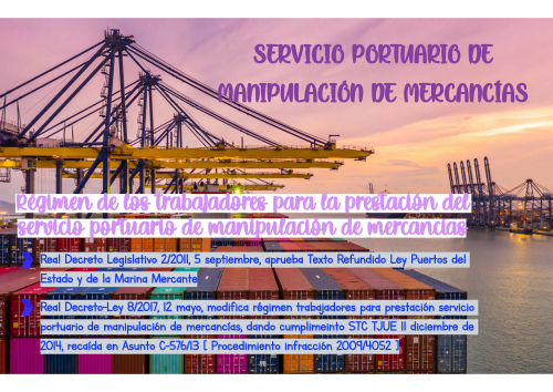 SERVICIO PORTUARIO DE MANIPULACIÓN DE MERCANCÍAS