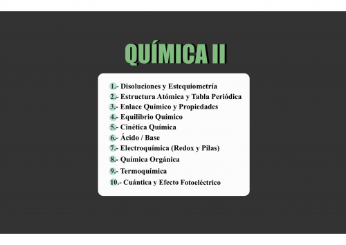 🧪 Química II 2 Bach y EVAU (Temario Completo)