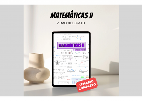 📚 Matemáticas II 2 Bach y EVAU (Temario completo)