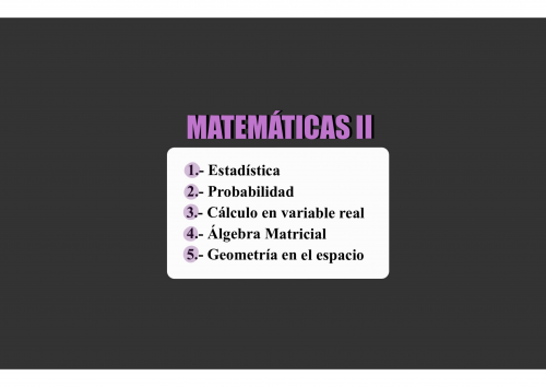 📚 Matemáticas II 2 Bach y EVAU (Temario completo)