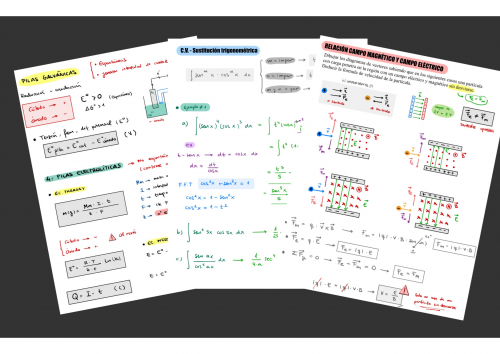 ⭐ Pack 2 Bachillerato: Mates II, Física II y Química II (Temario completo)