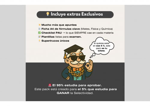 ⭐ Pack TODO Bachillerato Completo (5 asignaturas) → Selectividad PAU 2025/26