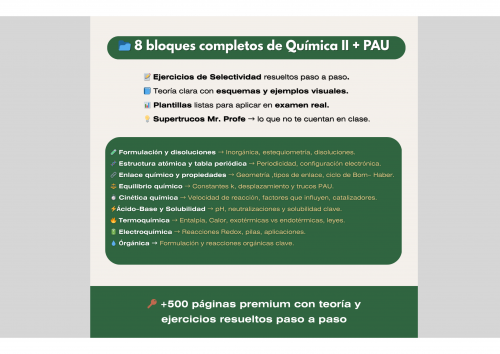 🧪 Química II – Asignatura Completa (2º Bachillerato + PAU, 2025/26)