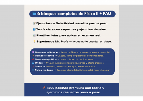 🚀 Física II – Asignatura Completa (2º Bachillerato + PAU, 2025/26)