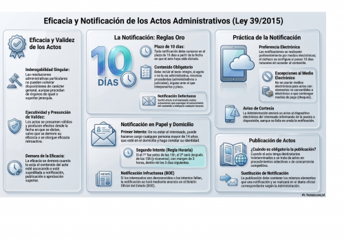 Eficacia y Notificación Acto administrativo
